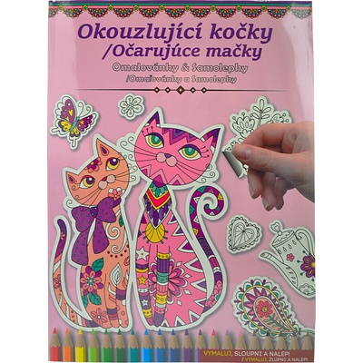 Omalovánky a samolepky Okouzlující kočky