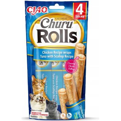 Churu Cat Rolls Chicken wraps&Tuna+Scallop cr. 4 x 10 g