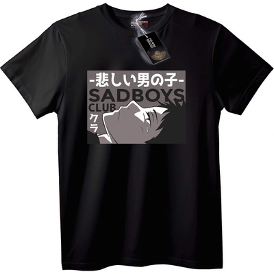 NOONEBRAND Тениска SADBOYS CLUB Аниме - S, Black