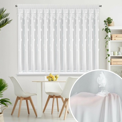 EUROFIRANY ZÁCLONA NA PÁSKE DIANA3 350X160 CM BIELA