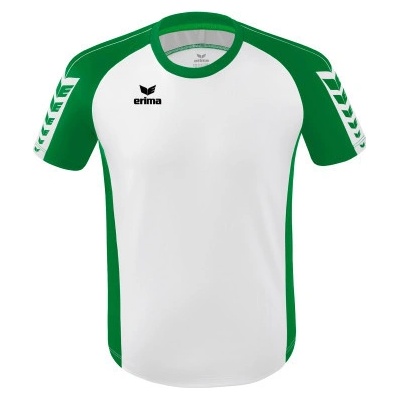 Erima Six Wings dres krátký rukáv dětský Bílá Tmavě zelená