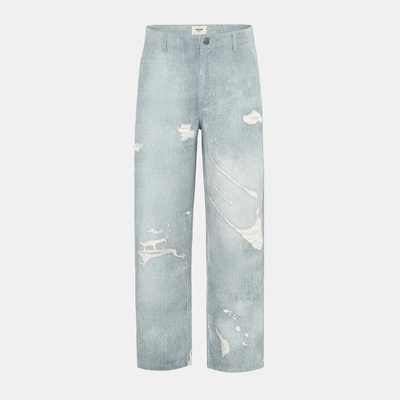 Firetrap Мъжки дънки Firetrap Print Jeans Mens - Blue Distressed