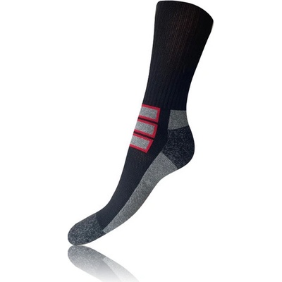 Bellinda OUTDOOR SOCKS BE491070 čierna tmavo červená