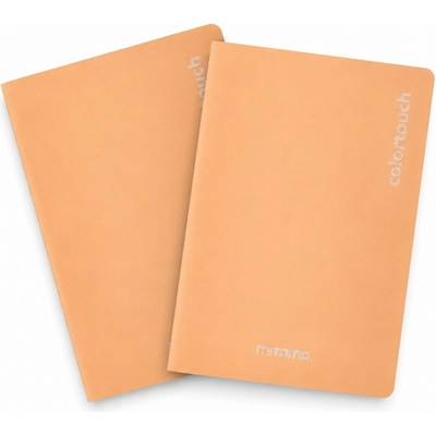 Mitama A4 čtverečkovaný pastel oranžová