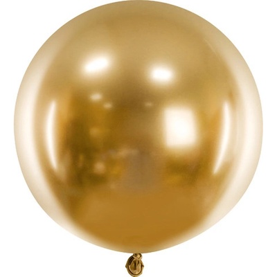 PartyDeco Balónek zlatý lesklý 60 cm