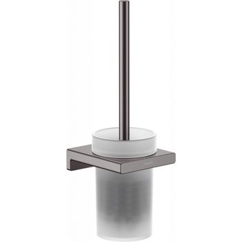 Hansgrohe AddStoris WC kefa nástenná matné sklo kefovaný čierny chróm 41752340