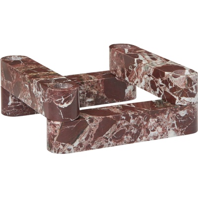 Ferm Living Modulární svícen Newel Rosso Levanto Marble, růžová barva, hnědá barva, mramor