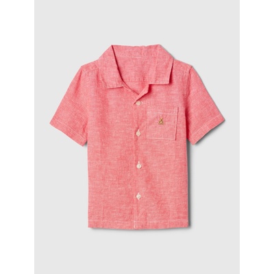 GAP Baby риза Oxford Shirt от лен GAP GAP | Rozov | Момчешки | 80-86