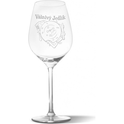 Sablio Sklenička na víno Vášnivý jedlík 490 ml
