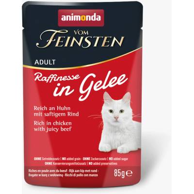 animonda Vom Feinsten Adult Raffinesse v želé bohaté na kuřecí s hovězím 24 x 85 g
