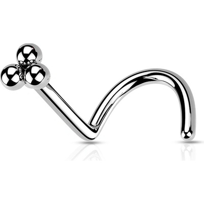 Šperky4U zahnutý piercing do nosu N0167-ST
