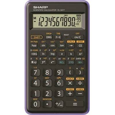 SHARP Kalkulačka vědecká EL-501TBWHL, purpurová, 146 funkcí, SHARP