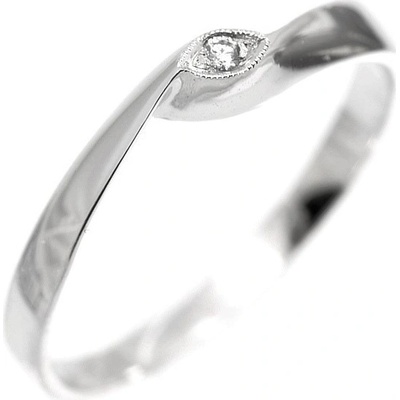 Šperky-NM Zlatý prsten s diamantem 507 bílé zlato