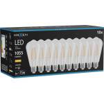 Mexen Vintis 10x LED нажежаема лампа E27, ST64, 8W, Топла - 2700K, 1055 lm, прозрачна (L152-E27-0827-00x10)