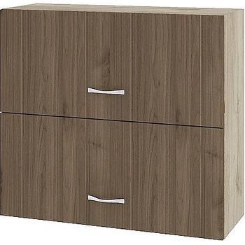 ИРИМ Горен шкаф с две хоризонтални врати Сити АРО-12 дъб сонома арвен / орех адмирал 80 см