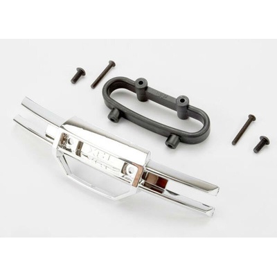 Traxxas Предна броня Traxxas Emaxx Bumper, front (chrome)/ bumper mount, front/ 4x10mm BCS (2)/, TRX5335A (TRX5335A)