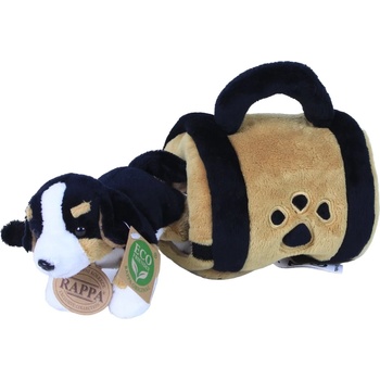 Rappa Плюшена играчка Rappa Еко приятели - Куче Бернски зененхунд в чанта за пътуване, 20 cm (211759)
