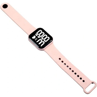 NUBLO Детски часовник NUBLO Watch Series 9, LED дисплей, Силиконова каишка, Водоустойчив, Розов (AS9-PINK)