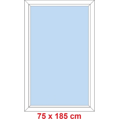 Soft Plastové okno 75x185 cm, FIX neotevíravé, Antracit struktura/bílá