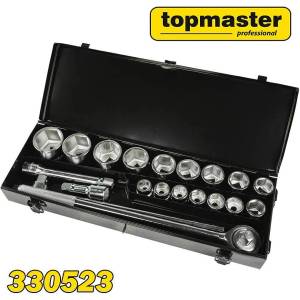 Topmaster Professional Гедоре 21 части, 3/4", 19-50 мм, Topmaster 330523 (330523)