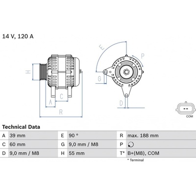 Generátor BOSCH 0 986 080 990