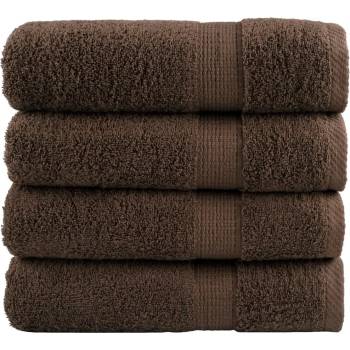 vidaXL Премиум кърпи за ръце SOLUND 4 бр. кафяви 50x100 см 600 г/м2 (137234)