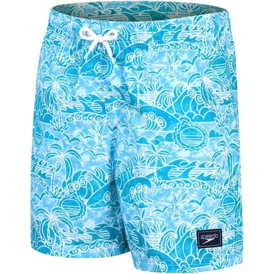 Speedo printed 15 watershort boy alpine blue/pool/white 110cm