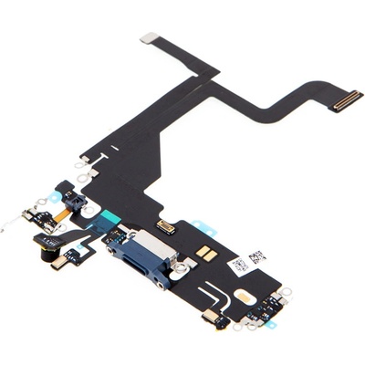 AppleMix Napájací a dátový konektor s flex káblom + mikrofóny pre Apple iPhone 13 Pro - modrý - kvalita A+