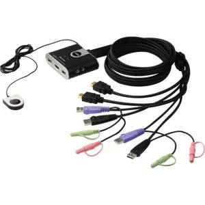 ATEN kvm превключвател usb hdmi + аудио, 2 порта - cs692 cs692-at (cs692-at)