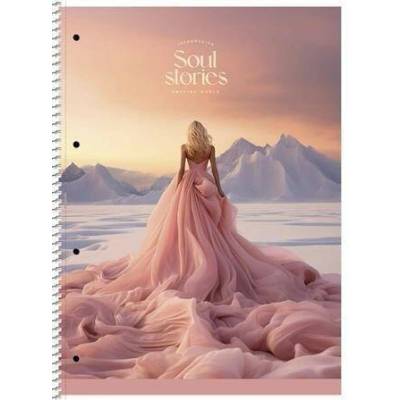 SHKOLYARYK Spirálový sešit Soul Stories mix motivů A4 linkovaný
