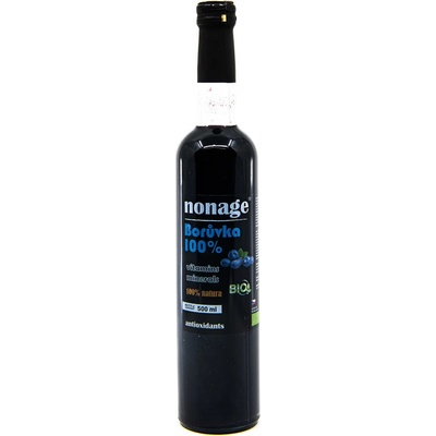 nonage Borůvková šťáva Džus Borůvka 100% BIO Premium 500 ml