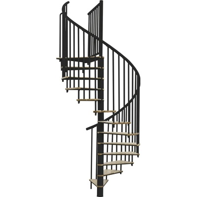 Minka STAIRS Kombinované točité schodiště Switch dub/černá pr. 140 cm