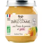 Simple Comme БИО Плодово пюре Ябълка и Праскова 125г