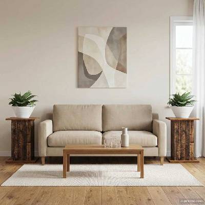 vidaXL Стойка за растения 2 бр. Старо дърво 30, 5 x 30 x 43 см (899813)