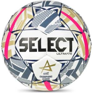 Select Състезателна хандбална топка Select Ultimate EHF Champions League V26 White/Blue - размер 3