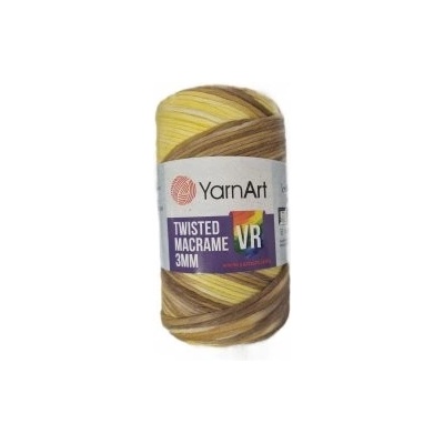 YarnArt Twisted Macrame 3mm rozčesávací VR 914 žluto-hnědá