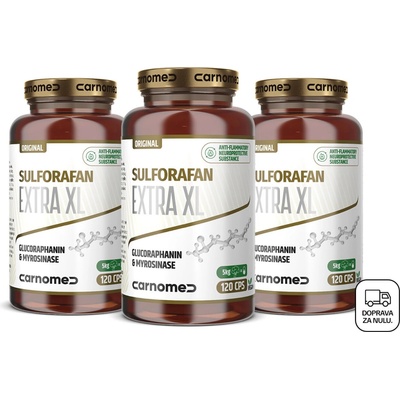 CarnoMed 3 balenie Sulforafan EXTRA XL 120 kapsúl