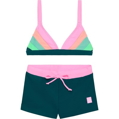 Color Kids Детски комплект бикини Color Kids Kid's Bikini Colorblock Bikini - Begonia Pink - размер 116 (EU) (750-2556-0111)