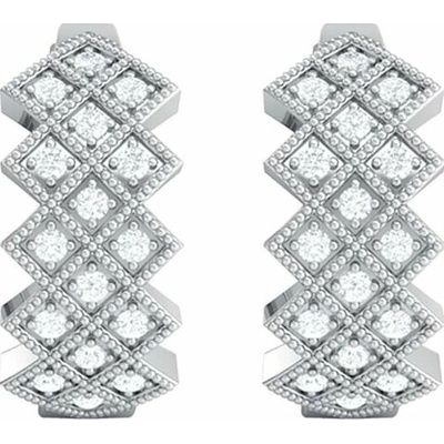 Eppi Zlaté kruhové náušnice s diamanty Audhild E49358