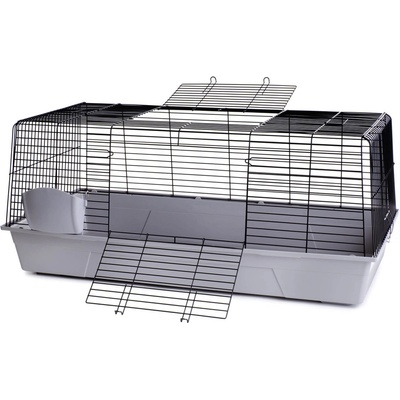 JK ANIMALS klec králík Black šedá 120 x 59 x 52 cm – Zboží Dáma