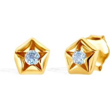 Image 1 of SAVICKI Обеци Звезди Savicki: позлатено сребро, кубичен цирконий