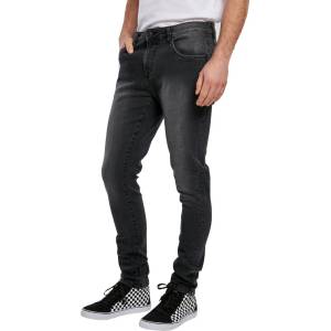 Urban Classics Мъжки панталони urban classics - Вталени дънки с цип - истински черен, с пране - tb3798
