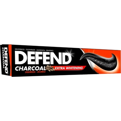 Defend Charcoal Extra Whitening Liquirizia Zubná pasta 75 ml