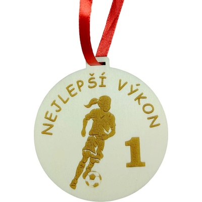 Medaile fotbal stuha: modrá