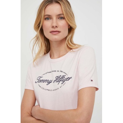 Tommy Hilfiger Памучна тениска Tommy Hilfiger в розово (WW0WW41039)