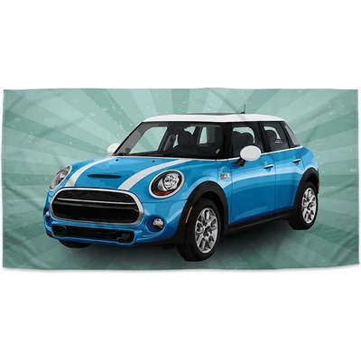 Sablio Uterák Mini sedan Zelené pozadie 30 x 50 cm