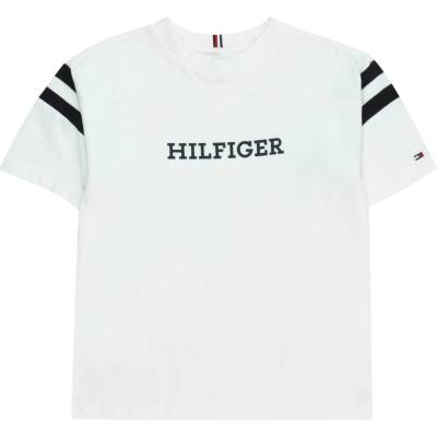 Tommy Hilfiger Тениска 'monotype varsity' бяло, размер 16