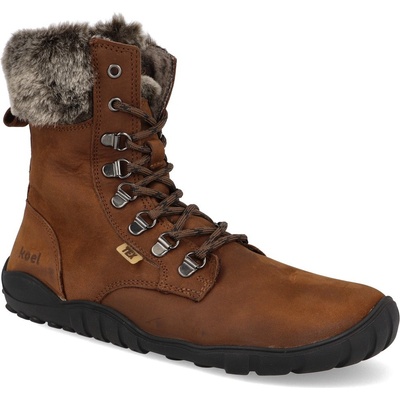 Koel4kids Levi Tex Lambswool zimné barefoot topánky chocolate