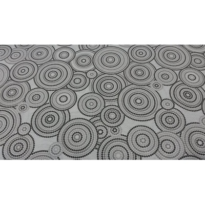 Dekorační látka MANDALA ECO šedá šíře 140 cm