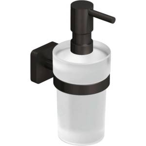 Kludi Vela S - Дозатор за сапун с държач, стъкло/матиран метал 25976N2 (25976N2)